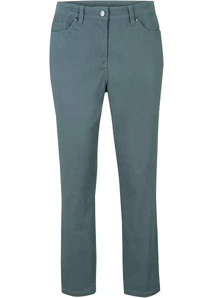 7/8-Hose, High Waist in grün von vorne - bonprix