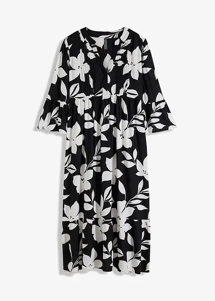 Maxikleid in schwarz von vorne - bonprix