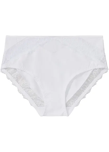 Maxislip mit zarter Spitze in weiß von vorne - bonprix