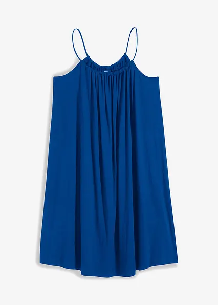 Jerseykleid aus fließender Viskose in blau von vorne - bonprix