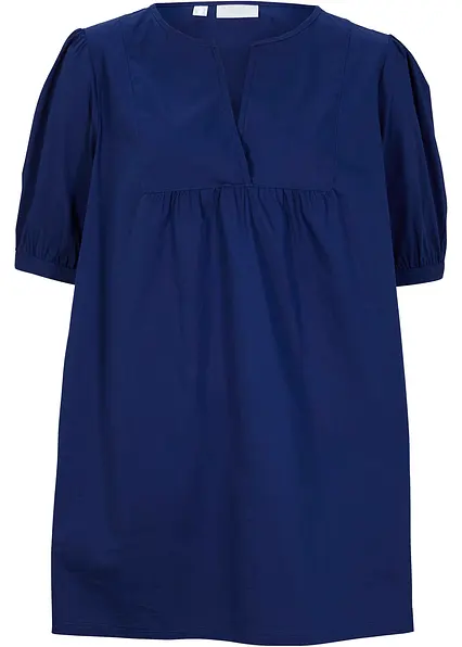 Longbluse in blau von vorne - bonprix
