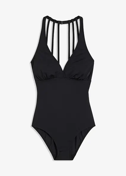 Badeanzug in schwarz von vorne - bonprix