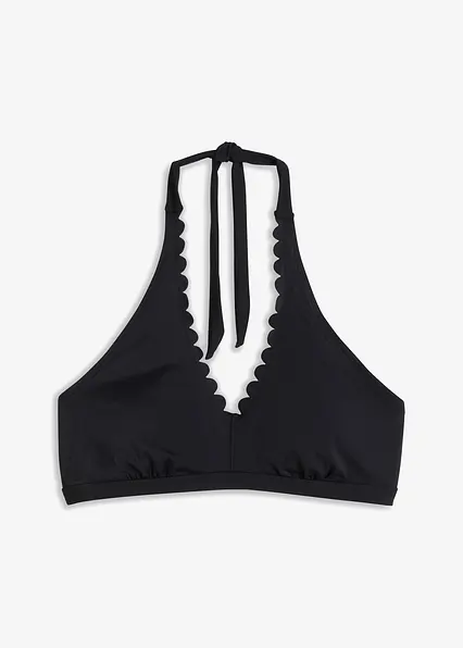 Neckholder Bikini Oberteil in schwarz von vorne - bonprix