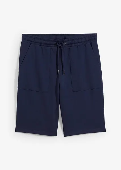 Sweat-Shorts mit Taschen in blau von vorne - bonprix
