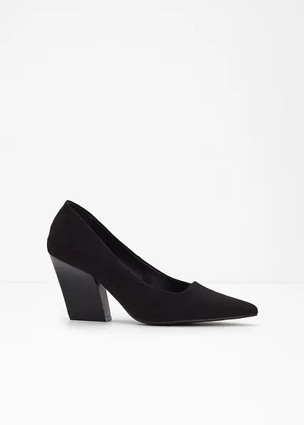 Pumps mit Blockabsatz in schwarz - bonprix