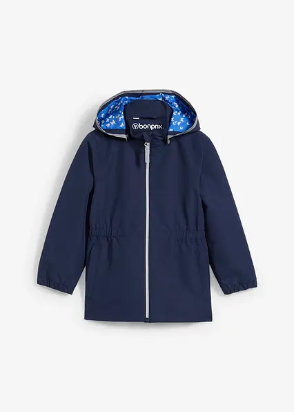 Hardshell-Allwetter-Jacke in blau von vorne - bonprix
