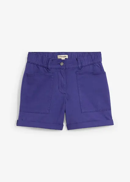 Twill-Shorts in blau von vorne - bonprix