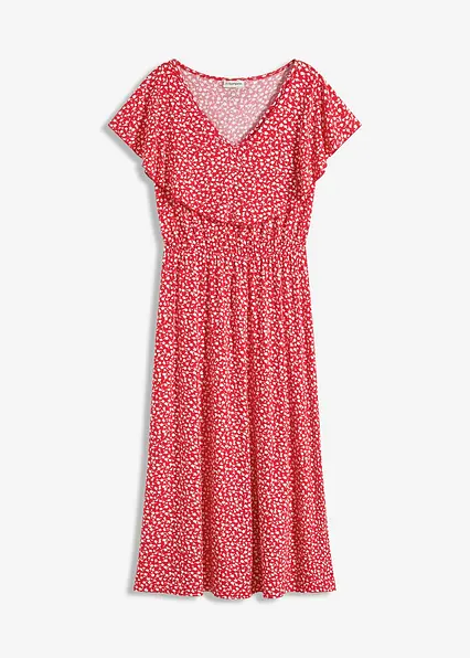 Jerseykleid in rot von vorne - bonprix