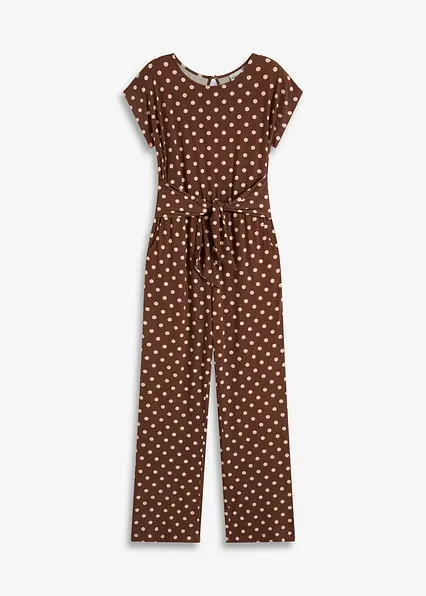 Jumpsuit in braun von vorne - bonprix