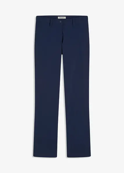 Stretch-Hose, Bootcut in blau von vorne - bonprix