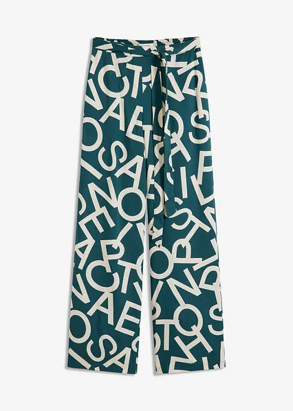 Marlenehose in petrol von vorne - bonprix