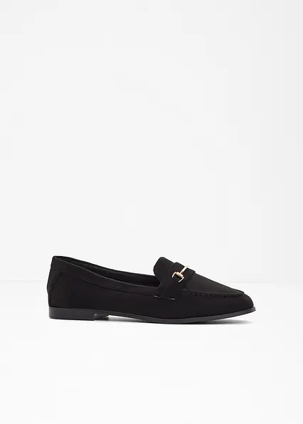 Loafer mit gepolsterter Innensohle in schwarz von vorne - bonprix