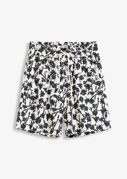 Leinen-Shorts in weiß von vorne - bonprix