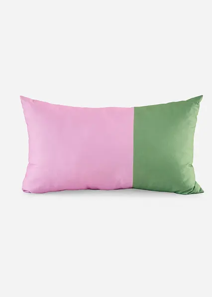 Kissen mit Colorblock Design in rosa von vorne - bonprix