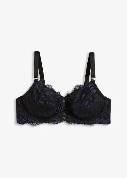 Minimizer-BH aus zarter Spitze in schwarz von vorne - bonprix