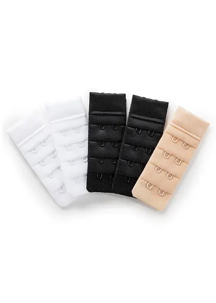 BH-Verlängerung (5er Pack) 2-Haken-Verschluss in beige von vorne - bonprix