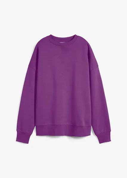 Oversize-Sweatshirt in lila von vorne - bonprix