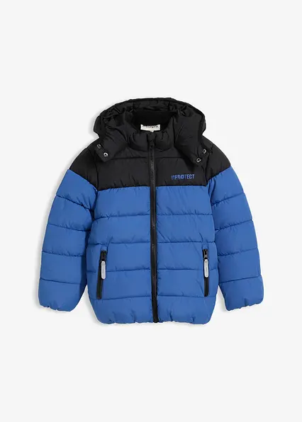 wattierte Funktions-Winterjacke, wasserabweisend in blau von vorne - bonprix