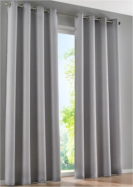 Abdunkelnder Vorhang, in vielen Größen (1er Pack) in grau - bonprix