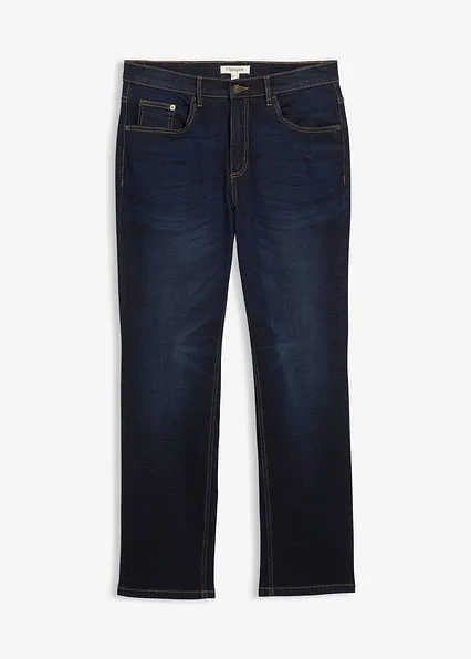 Classic Fit Stretch-Jeans, Straight in blau von vorne - bonprix