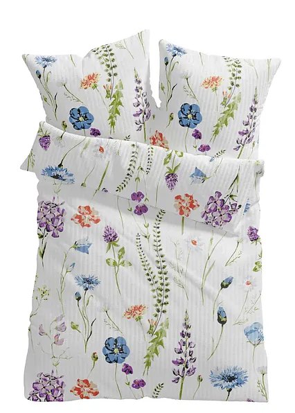 Bettwäsche mit Blumen in bunt von vorne - bonprix