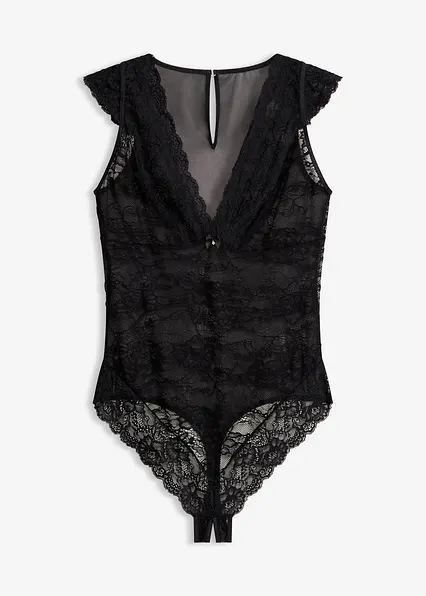 Stringbody ouvert in schwarz von vorne - bonprix