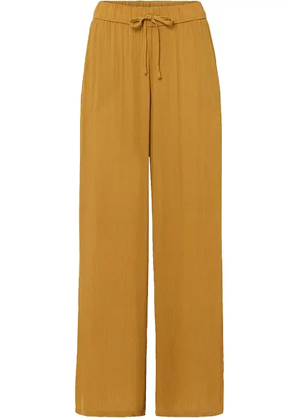 Weite Hose in gelb von vorne - bonprix