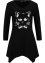 Baumwoll-Zipfel-Longshirt mit Katzen-Druck, 3/4 Arm, bpc bonprix collection