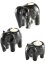 Teelichthalter im Elefanten-Design (3-tlg.Set), bpc living bonprix collection