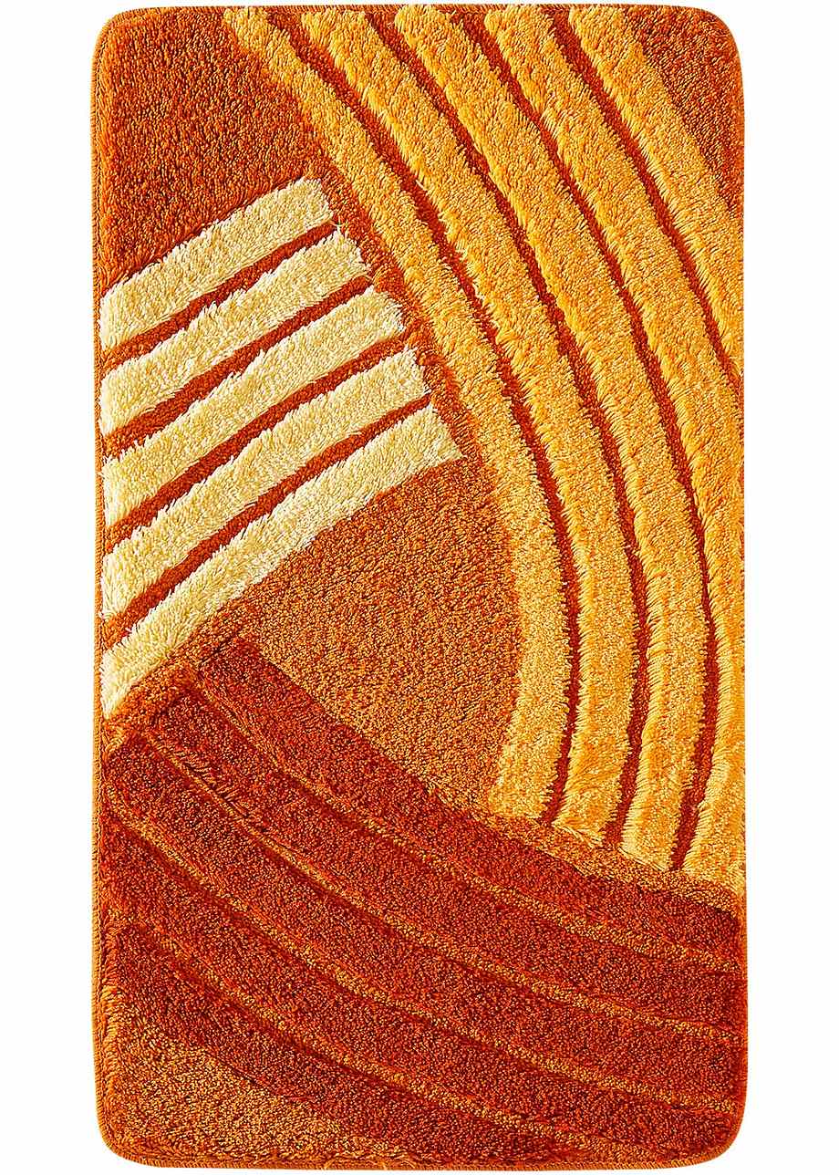 Badematte mit angenehm weichem Flor - orange