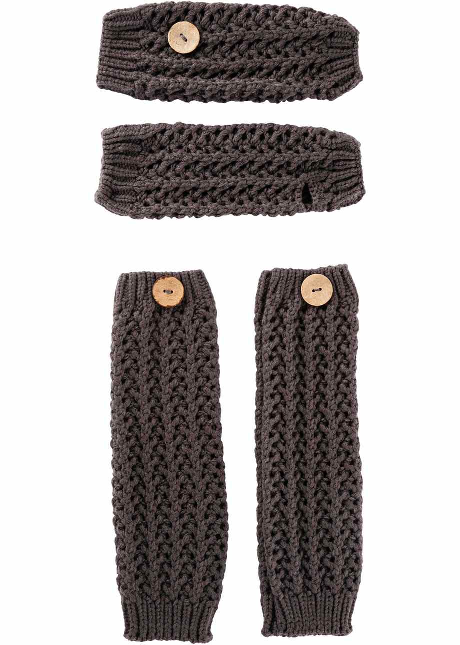 Damen Kunstpelz Arm- & Beinstulpen Set - Weiche Fellhandschuhe Für Winter