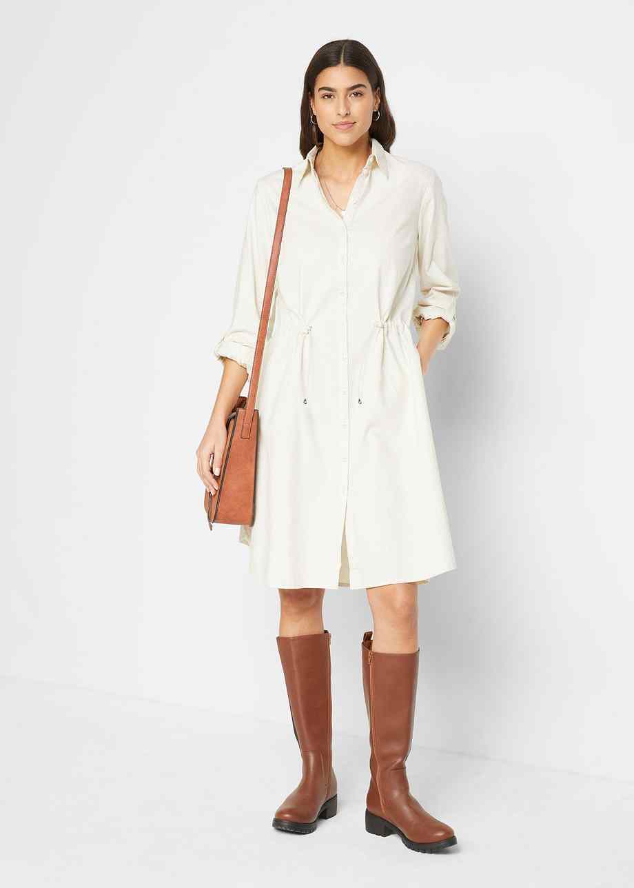 Kleid Mit Gummizug In Der Taille Nähen Modisches Kleid mit Taschen und Gummizug in der Taille, knieumspielend