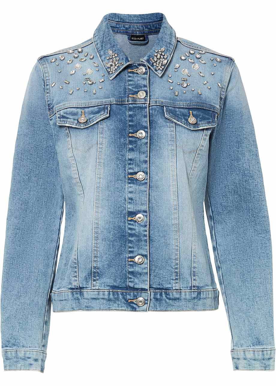 Jeansjacken Mit Strass