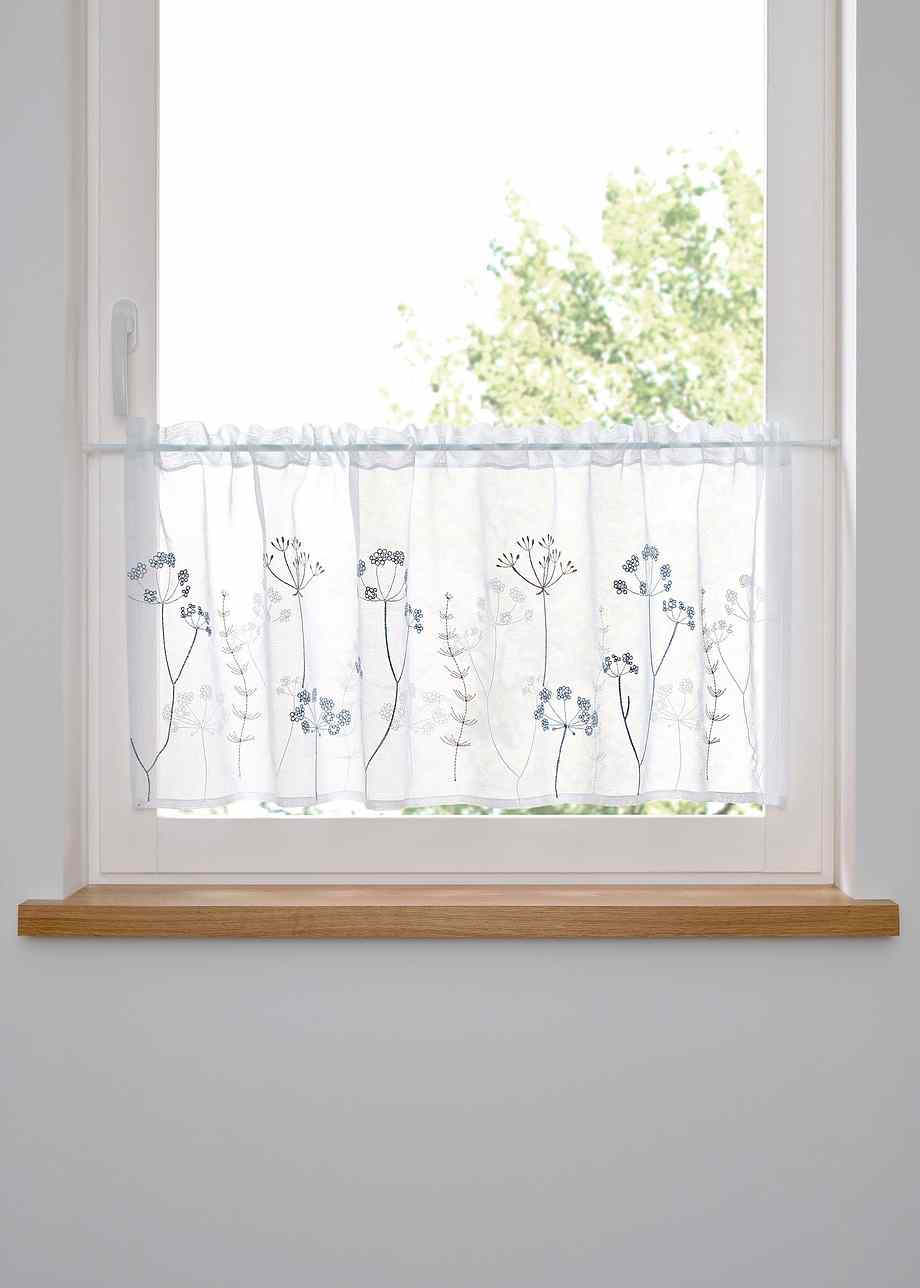 4 Teiliges Gardinenset BOZEN In Weiss 90x160 Cm Küchengardine Landhaus Stil