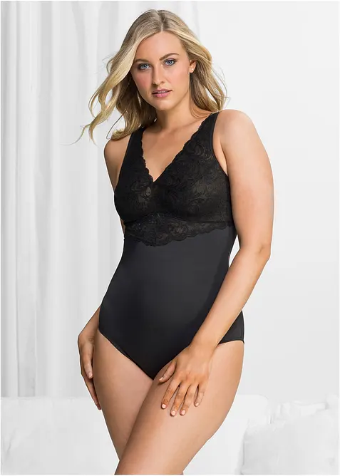 Shape Body mit starker Formkraft in schwarz von vorne (Totalaufnahme) - bonprix