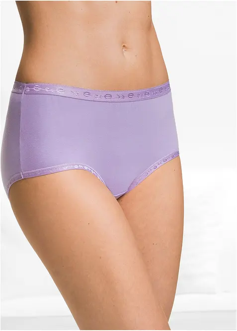 Maxislip mit weicher Baumwolle (5er Pack) in schwarz von vorne - bonprix