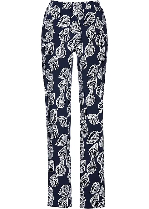 Palazzo-Hose aus softer Viskose in blau von vorne - bonprix