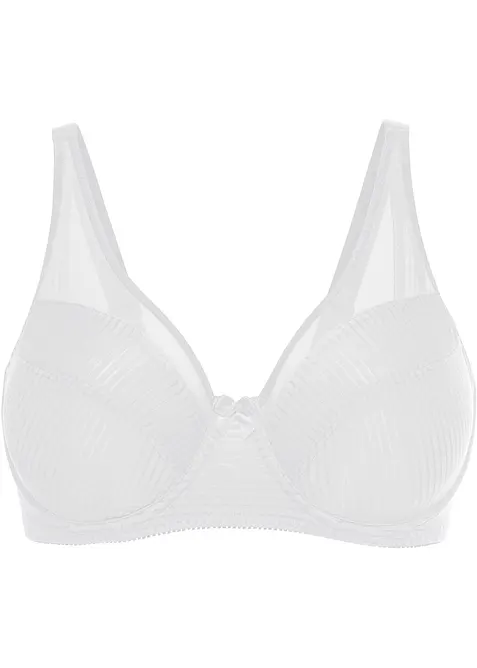 Minimizer-BH mit Mesh in weiß von vorne - bonprix