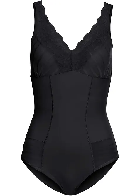 Medium Shape Body mit Spitze in schwarz von vorne - bonprix