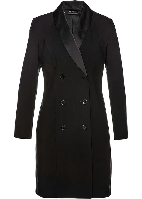 Kleid aus softem Viskose-Mix in schwarz von vorne - bonprix
