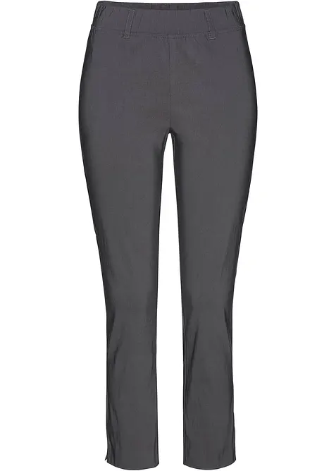 7/8-Hose aus elastischem Bengalin in grau von vorne - bonprix