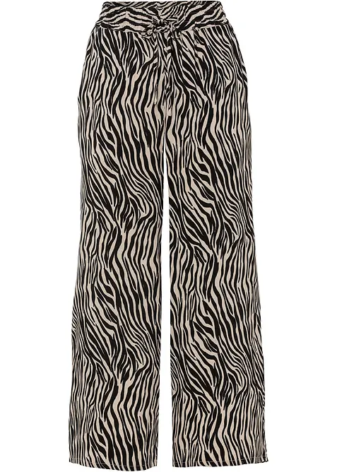 Culotte aus fließender Viskose in schwarz von vorne - bonprix
