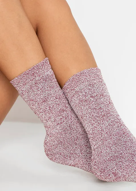 Thermo Frottee Socken mit Bio-Baumwolle (5er Pack) in schwarz (Detailaufnahme) - bonprix