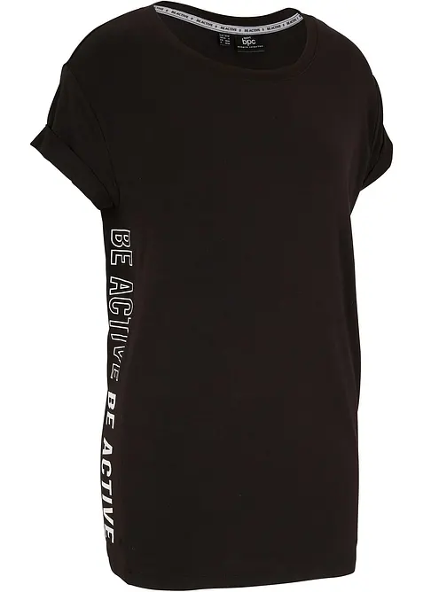 Sport T-Shirt in schwarz von vorne - bonprix