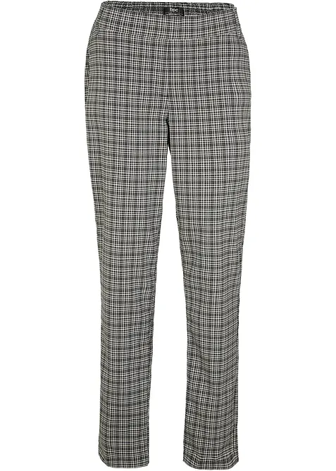 Schlupfhose mit Bequembund aus Viskose-Mix in schwarz von vorne - bonprix