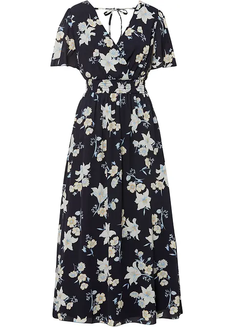 Ausgestelltes Maxikleid in schwarz von vorne - bonprix