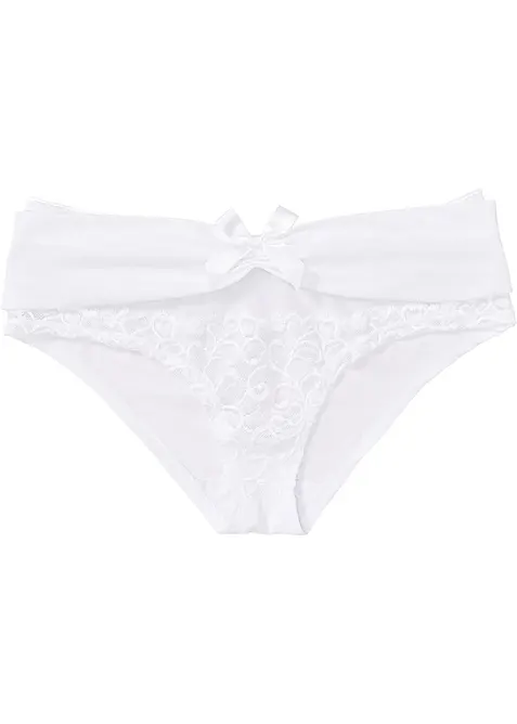 Panty mit recyceltem Polyamid in weiß von vorne - bonprix