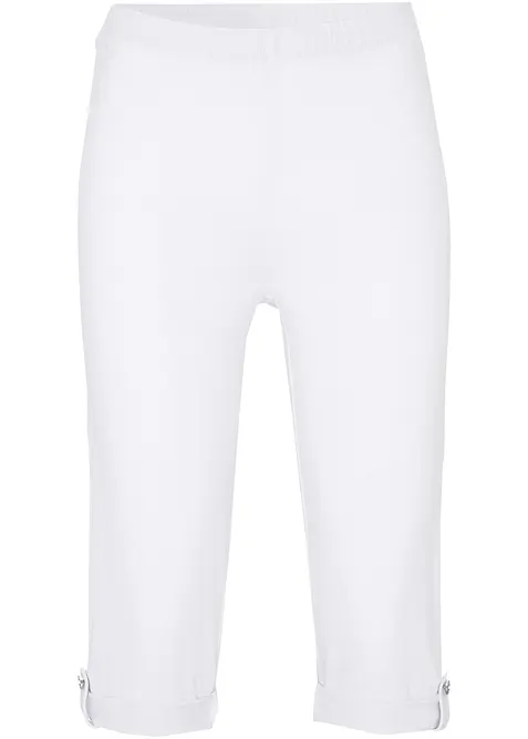 Capri-Leggings aus Bio-Baumwolle in weiß von vorne - bonprix