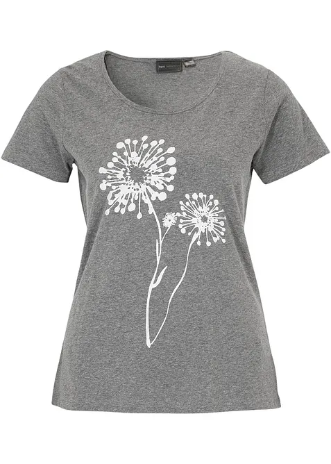 T-Shirt in grau von vorne - bonprix
