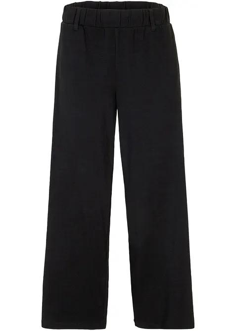 Culotte aus reiner Bio-Baumwolle in schwarz von vorne - bonprix